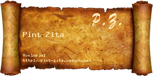 Pint Zita névjegykártya